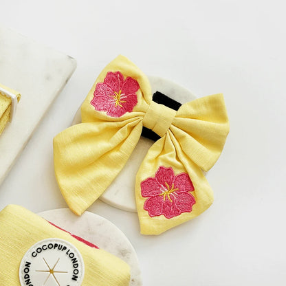 Pink Hibiscus Sailor Bow
