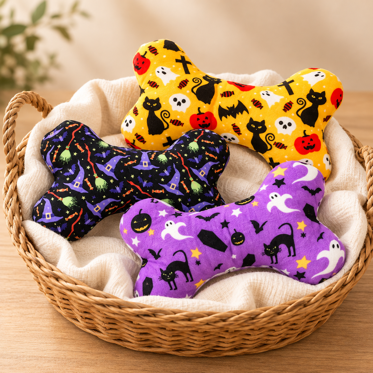 Spooky Squeaky Bone Toys