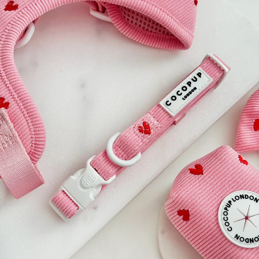 Pink Heartstrings - Adjustable Dog Collar