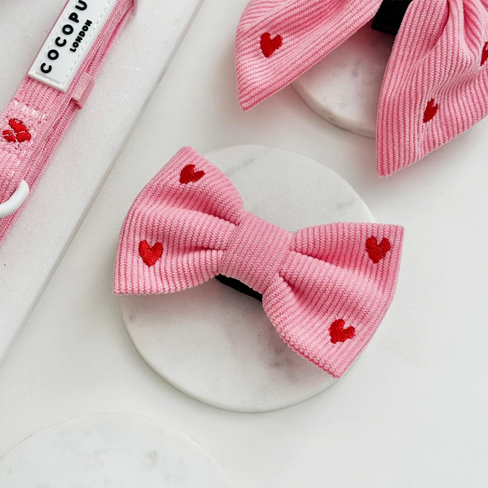 Pink Heartstrings Bow Tie