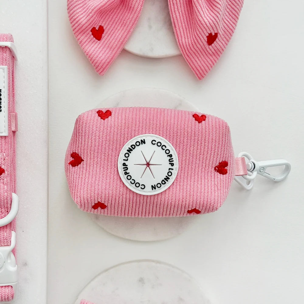 Pink Heartstrings Poop Bag Holder