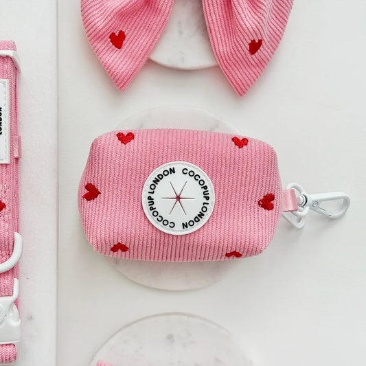 Pink Heartstrings Poop Bag Holder