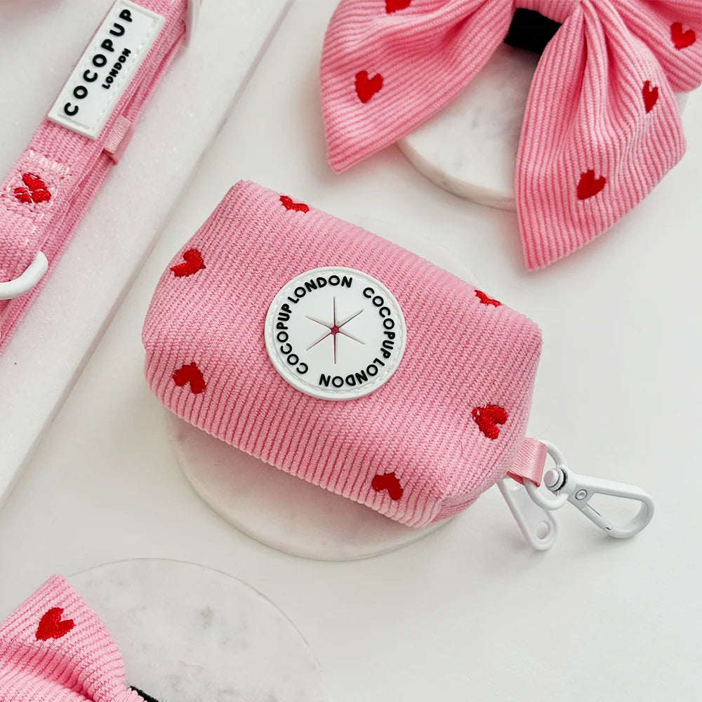 Pink Heartstrings Poop Bag Holder