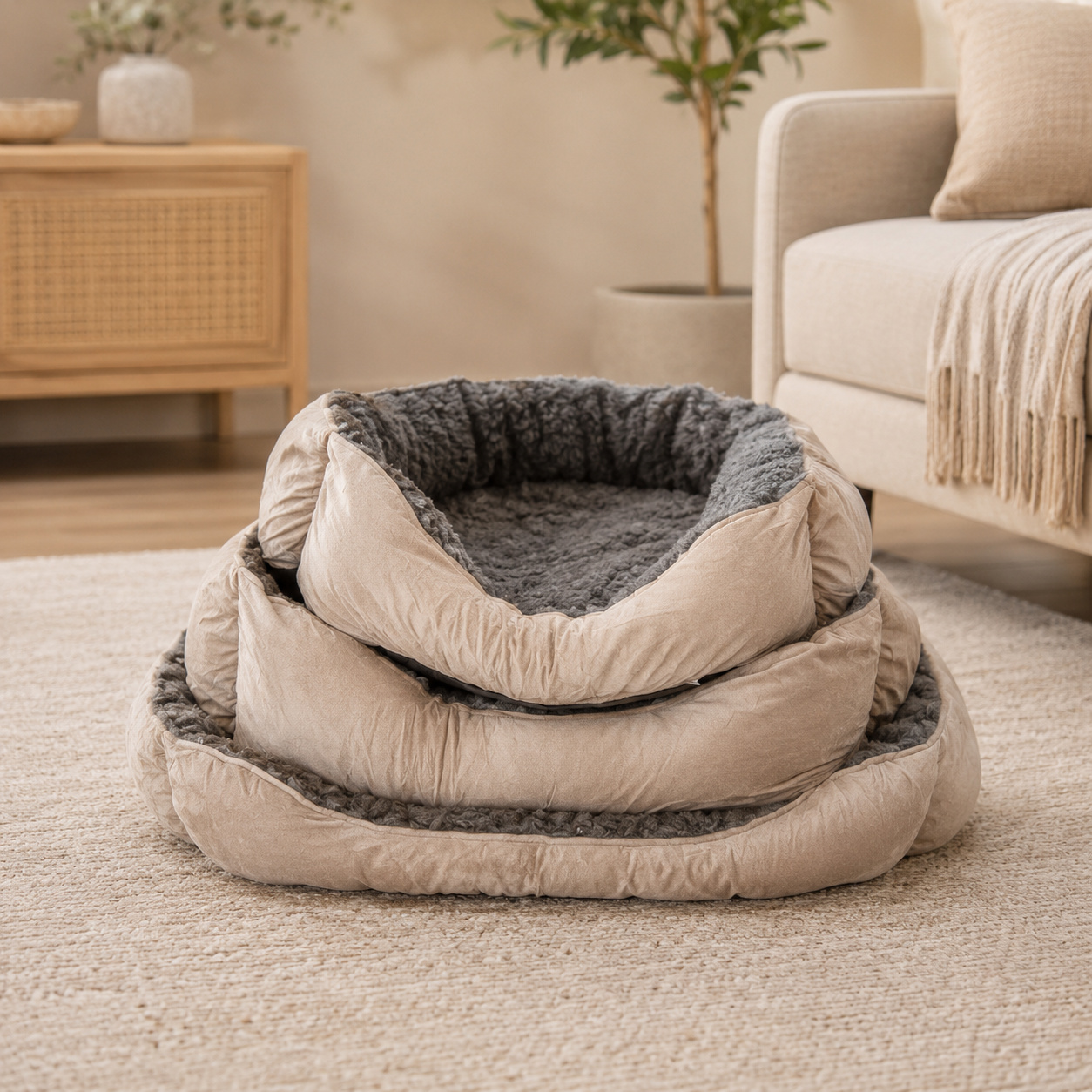 The Shiloh Dog Bed - Beige