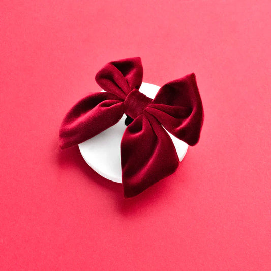 Luxe Red Velvet Sailor Bow Tie