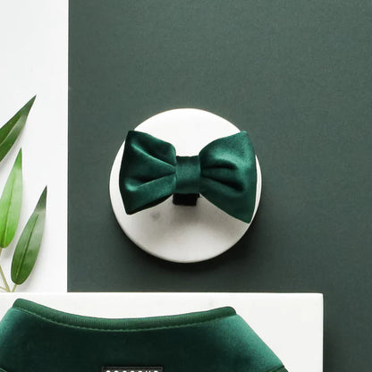 Luxe Green Velvet Bow Tie