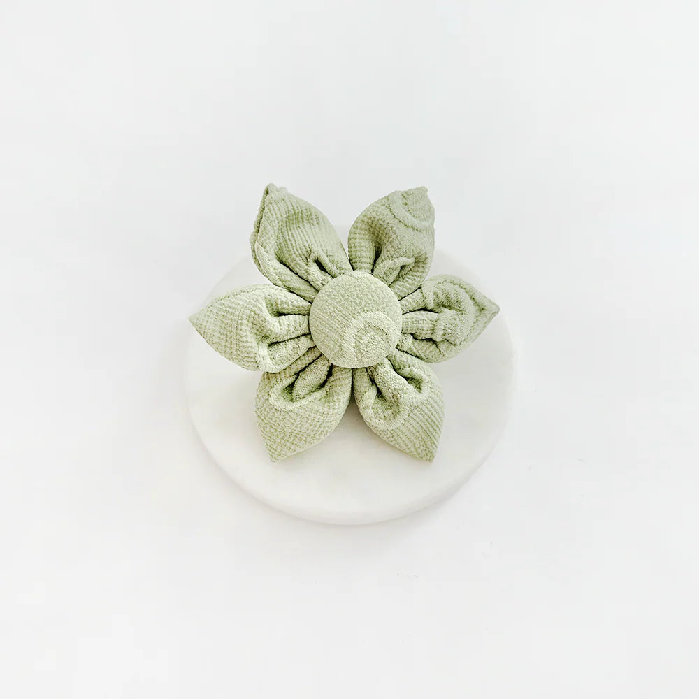 Sage Heart Flower Bow