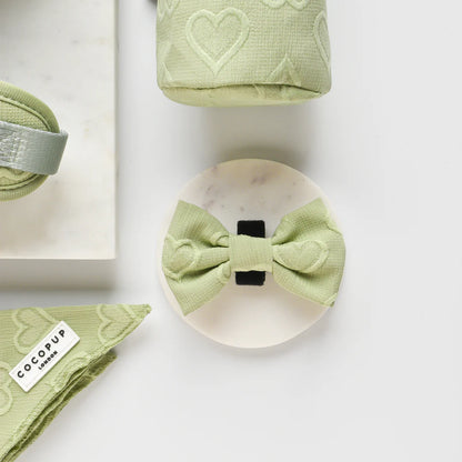 Sage Heart Bow Tie