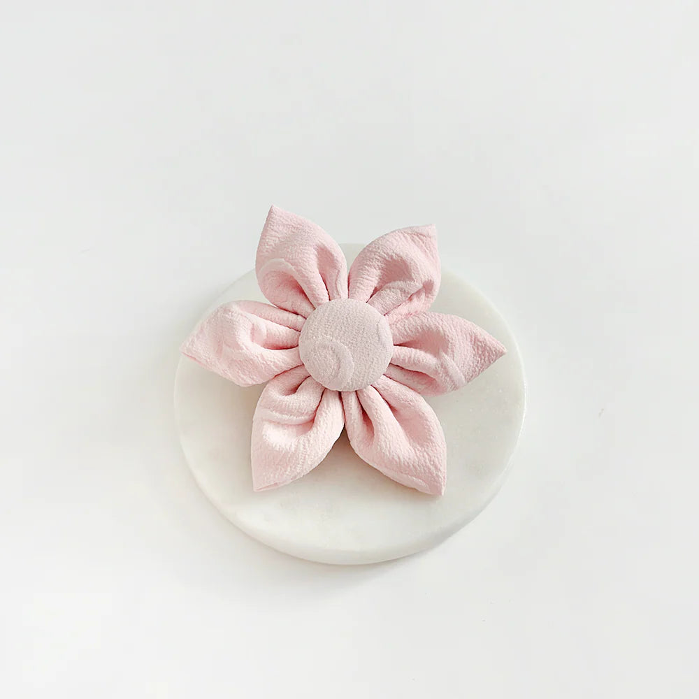 Baby Pink Heart Flower Bow