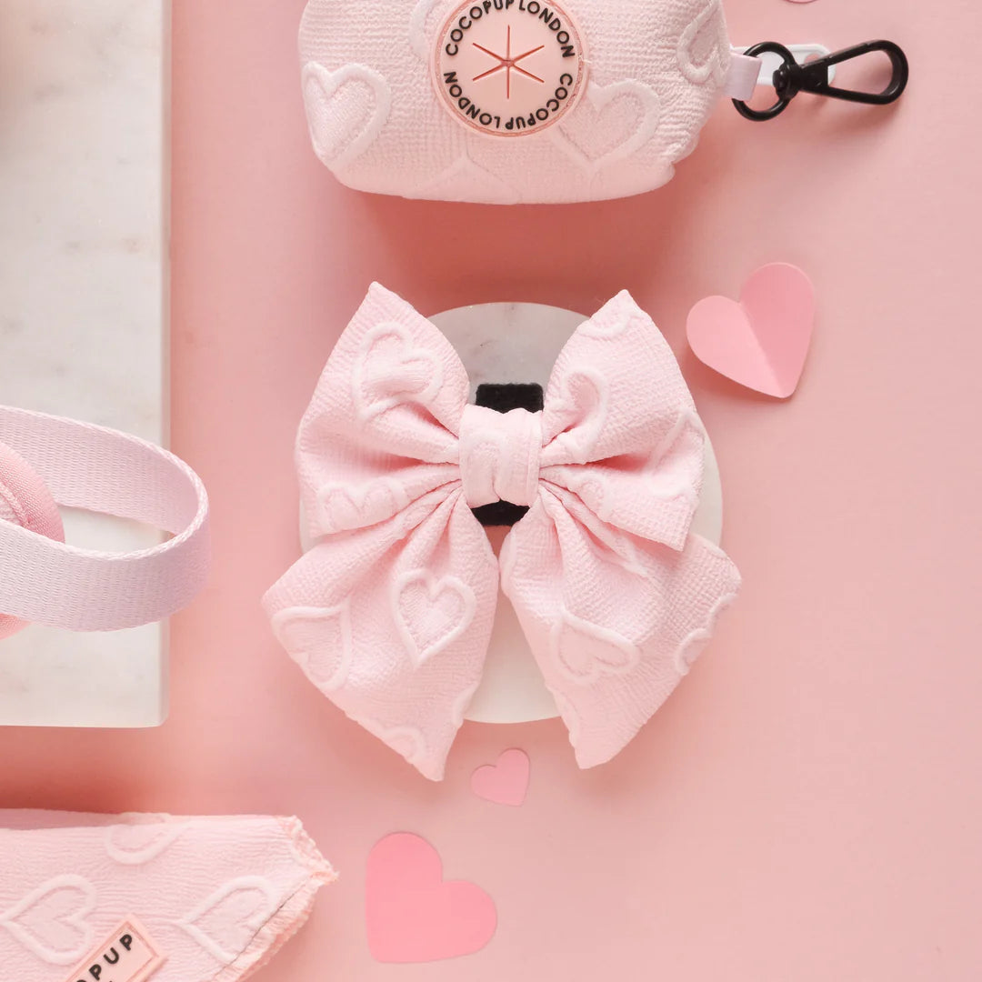 Baby Pink Heart Sailor Bow