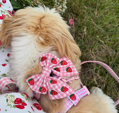 Strawberry Picnic Sailor Bow Tie