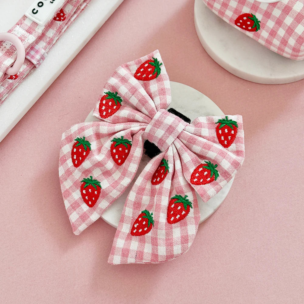 Strawberry Picnic Sailor Bow Tie