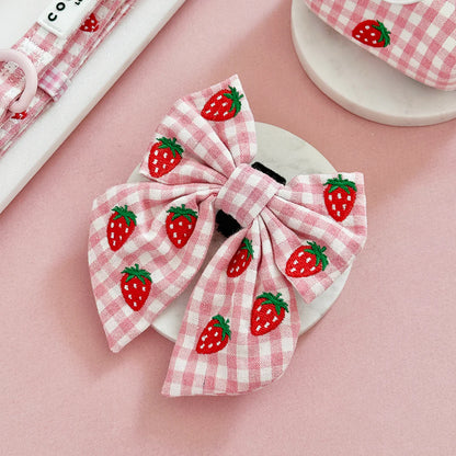 Strawberry Picnic Sailor Bow Tie