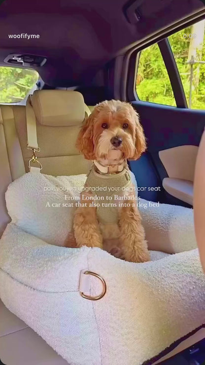 Bouclé Luxury Dog Car Seat (Pre-Launch | Payment Plan Available)